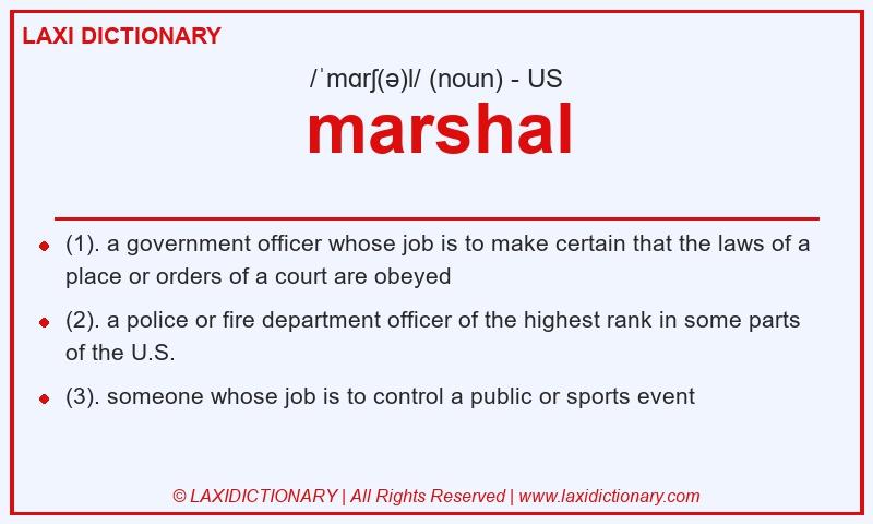 Definition marshal in American English