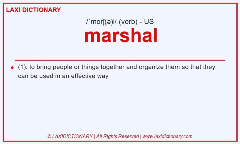 Definition marshal in American English