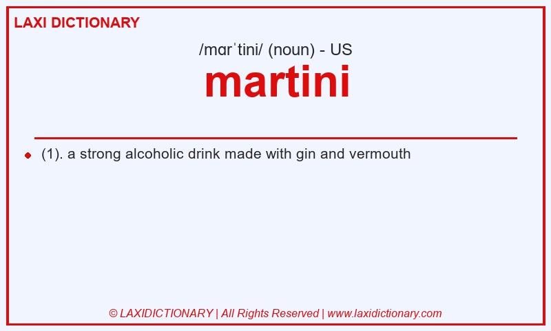 Definition martini in American English