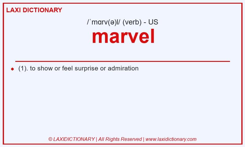 Definition marvel in American English