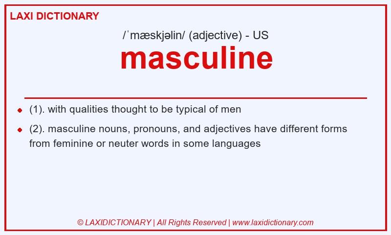 Definition masculine in American English