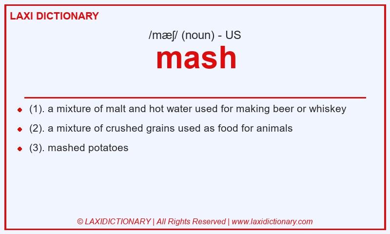 Definition mash in American English