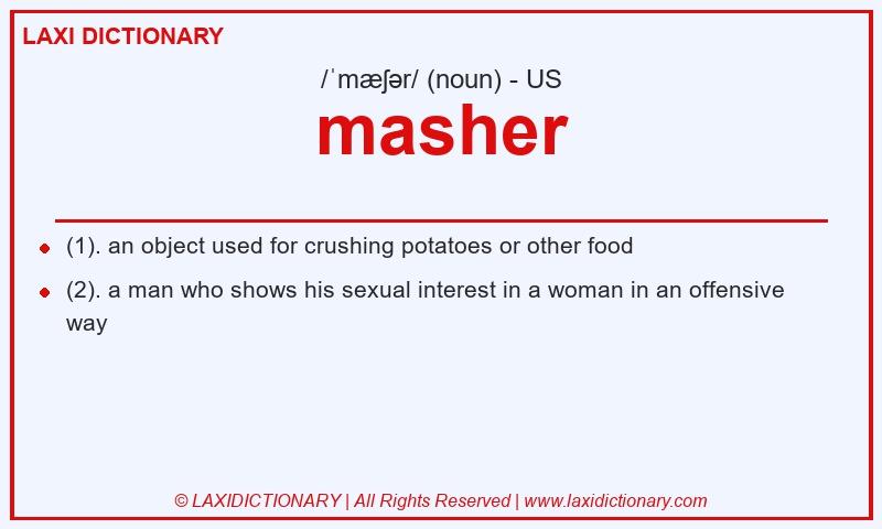 Definition masher in American English