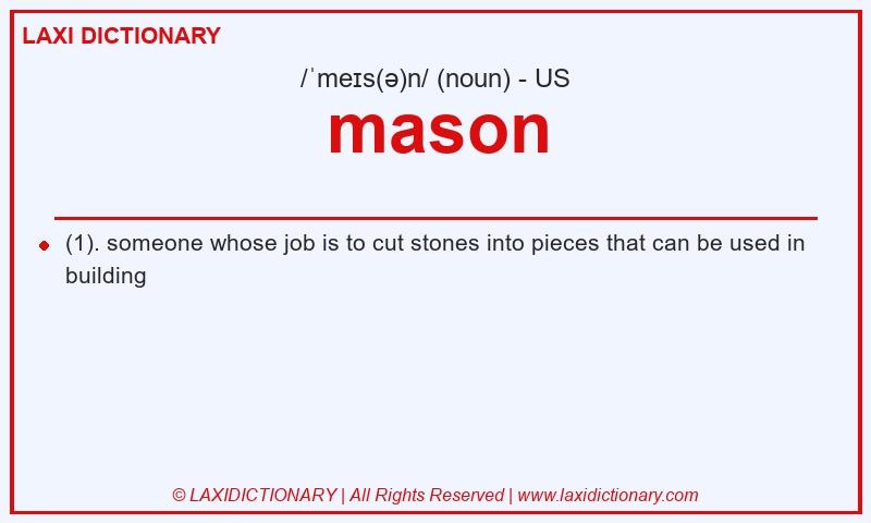 Definition mason in American English