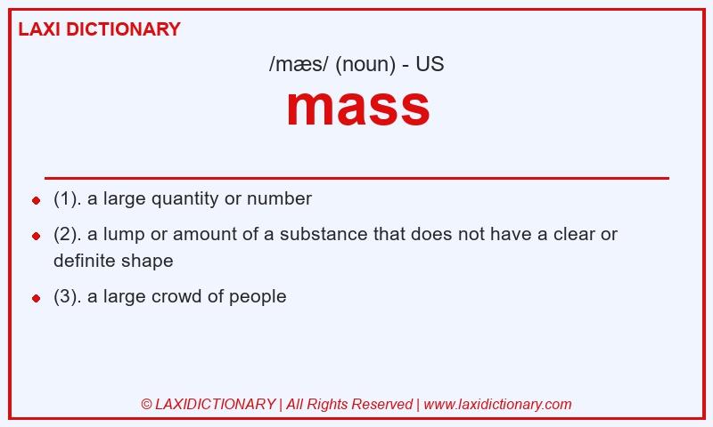 Definition mass in American English