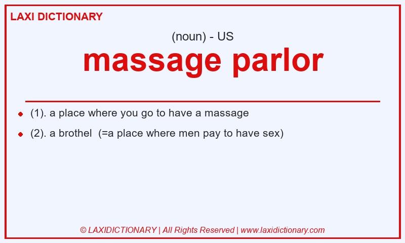 Definition massage parlor in American English