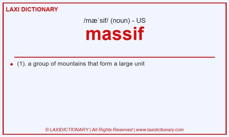 Definition massif in American English