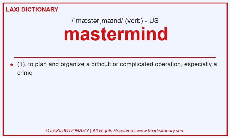 Definition mastermind in American English