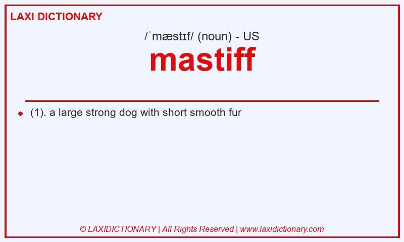 Definition mastiff in American English