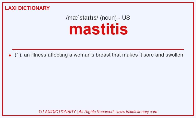 Definition mastitis in American English