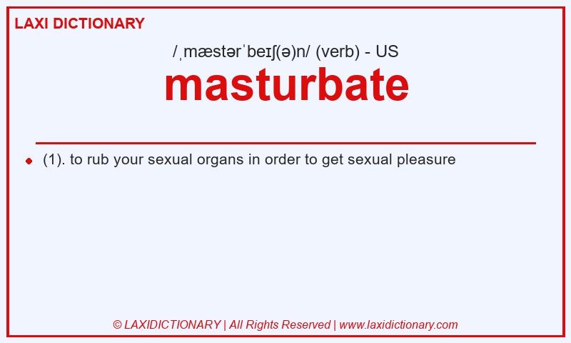 Definition masturbate in American English