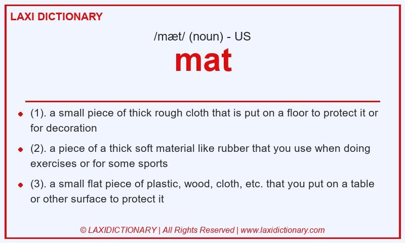 Definition mat in American English