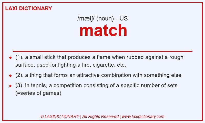 Definition match in American English