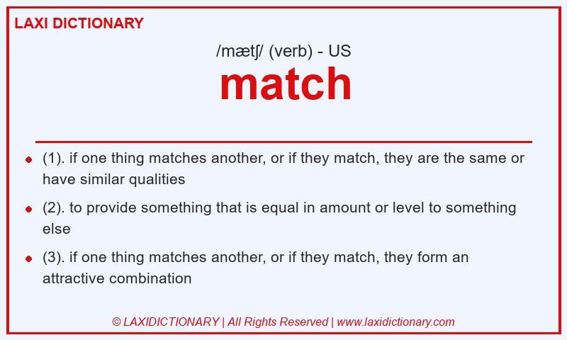 Definition match in American English