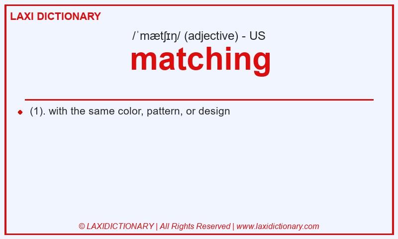 Definition matching in American English