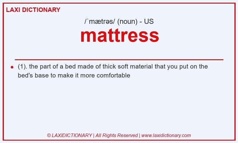 Definition mattress in American English
