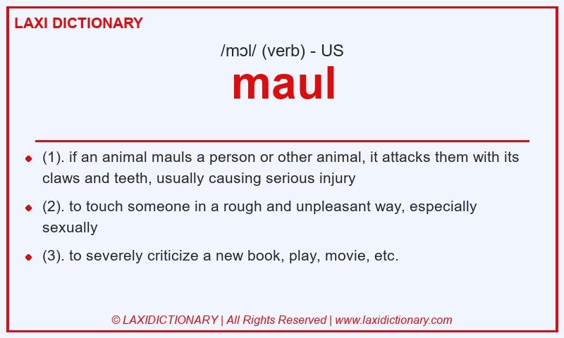 Definition maul in American English