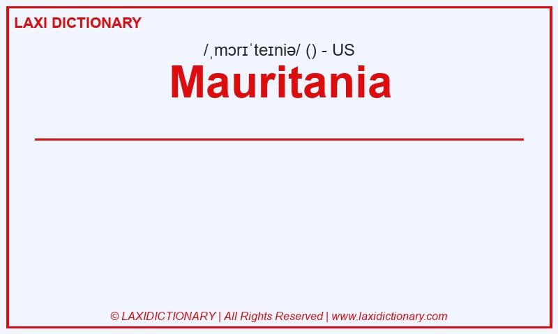 Definition Mauritania in American English