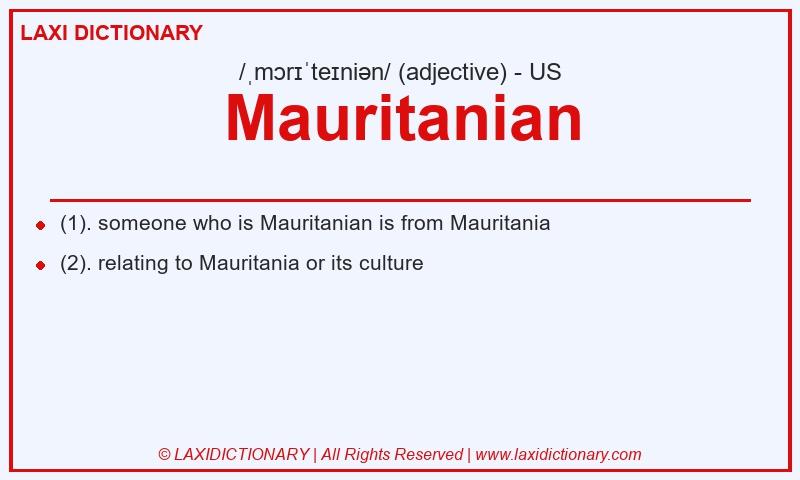 Definition Mauritanian in American English
