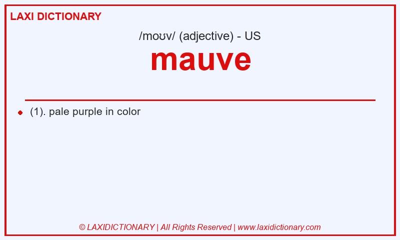 Definition mauve in American English