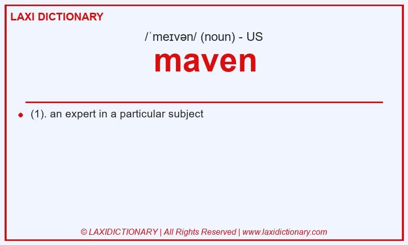 Definition maven in American English