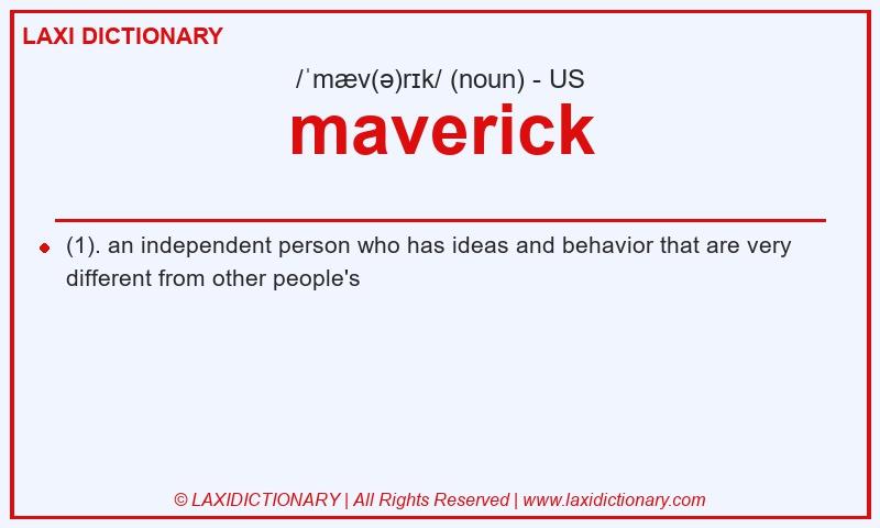 Definition maverick in American English