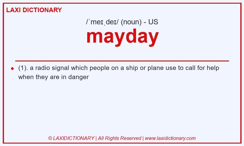 Definition mayday in American English