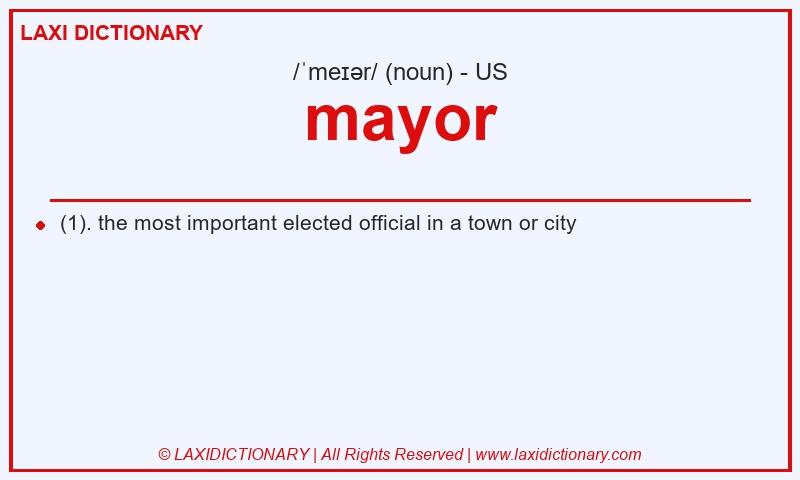 Definition mayor in American English