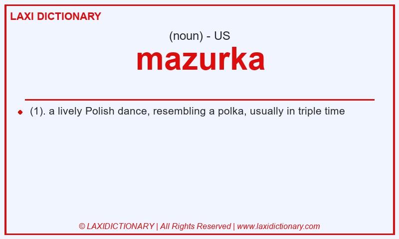 Definition mazurka in American English