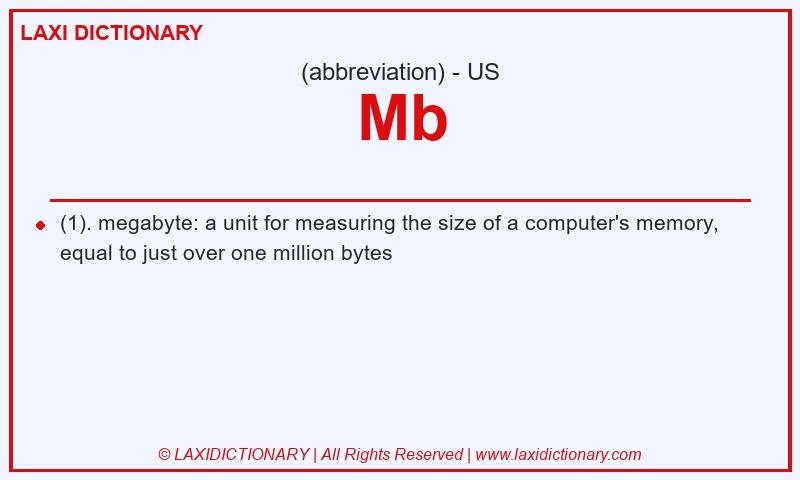 Definition Mb in American English