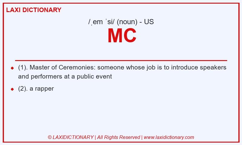 Definition MC in American English