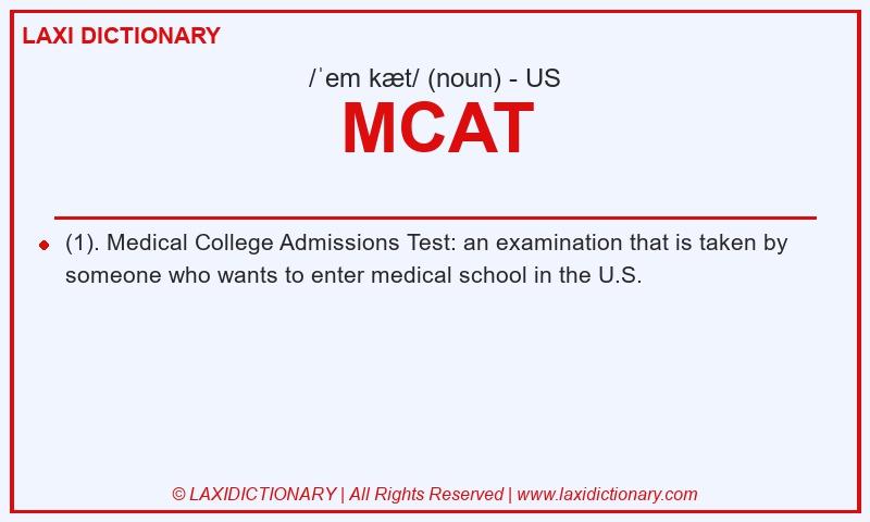 Definition MCAT in American English