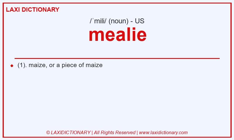 Definition mealie in American English