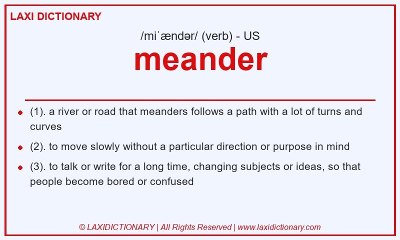 Definition meander in American English