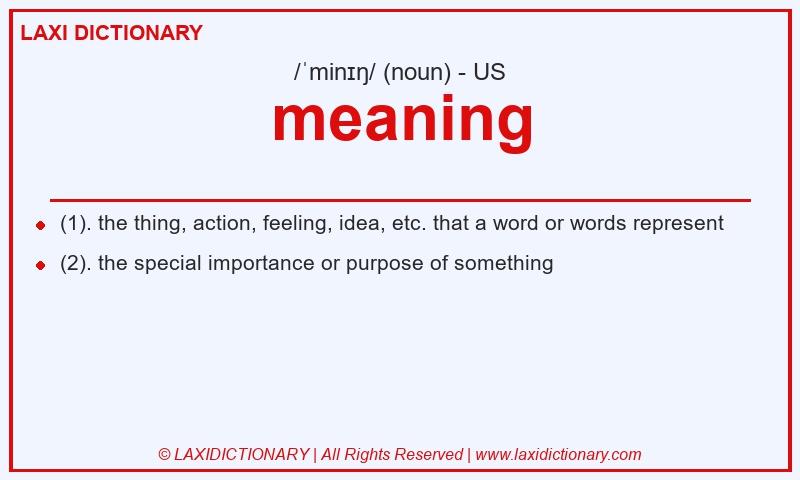 Definition meaning in American English