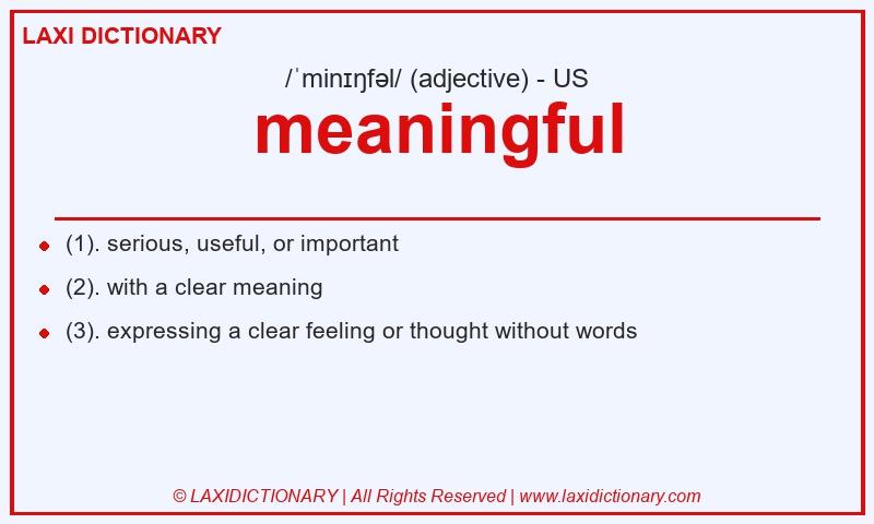 Definition meaningful in American English