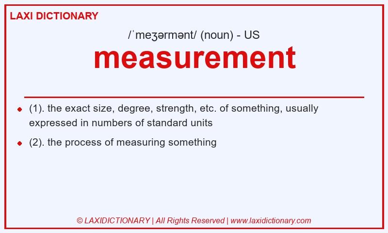 Definition measurement in American English