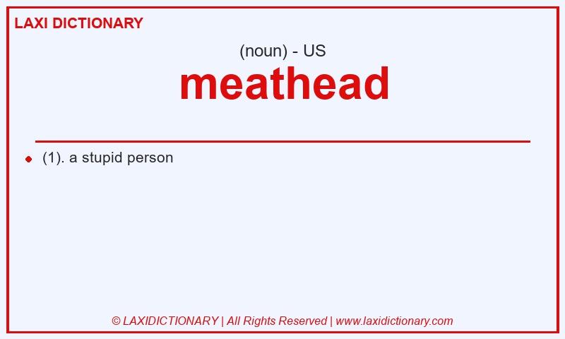 Definition meathead in American English