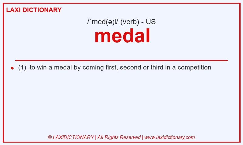 Definition medal in American English