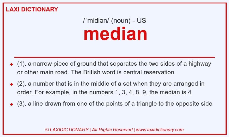 Definition median in American English