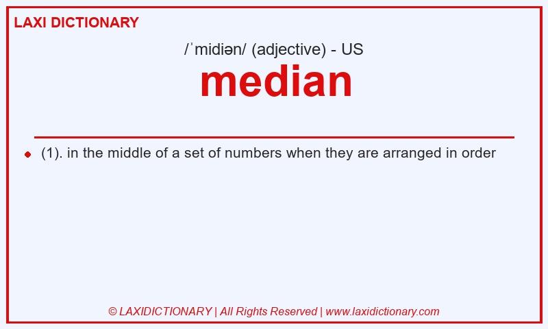 Definition median in American English