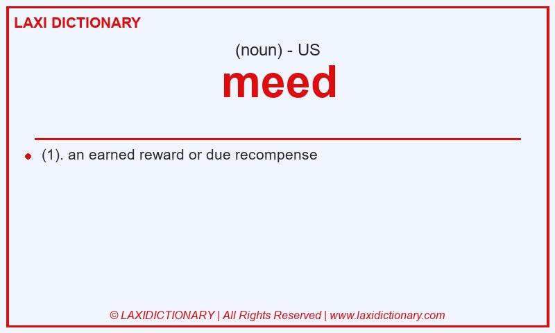 Definition meed in American English