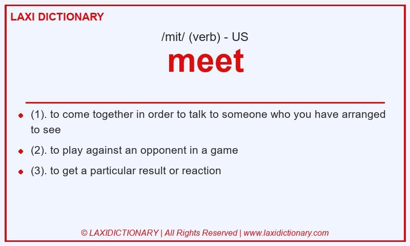 Definition meet in American English