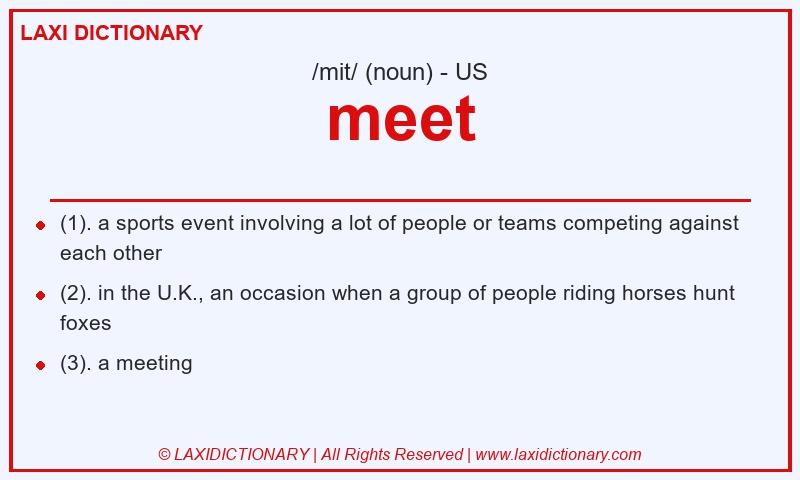 Definition meet in American English