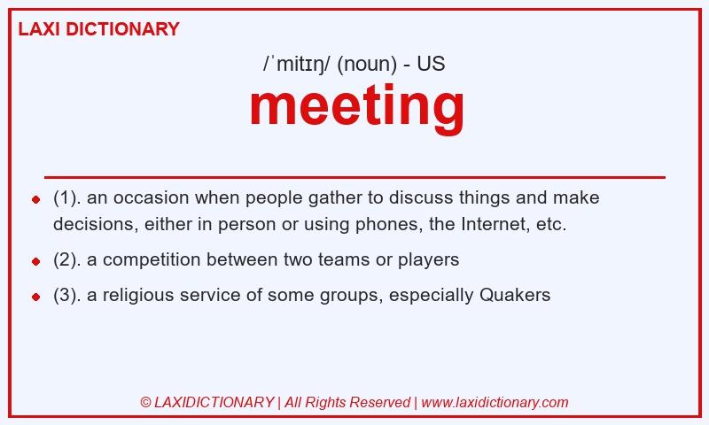Definition meeting in American English