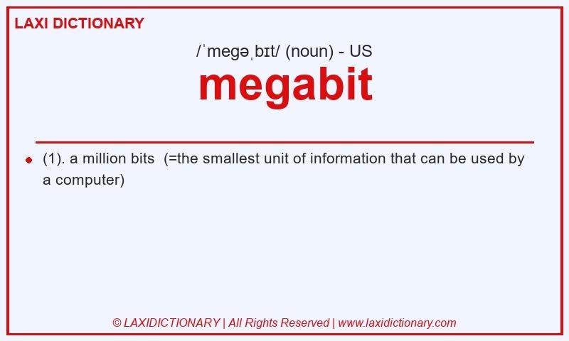 Definition megabit in American English