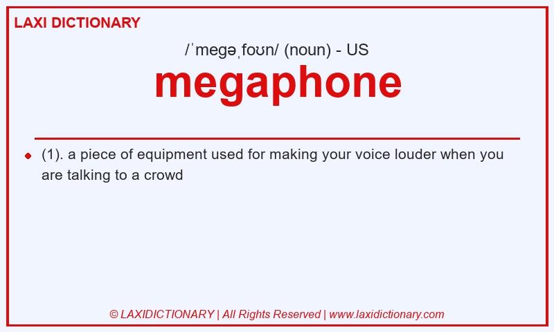 Definition megaphone in American English