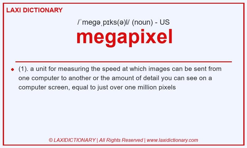 Definition megapixel in American English
