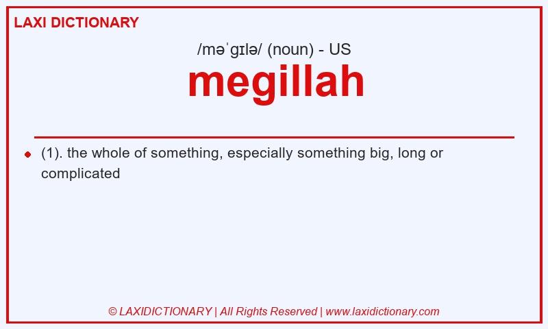 Definition megillah in American English