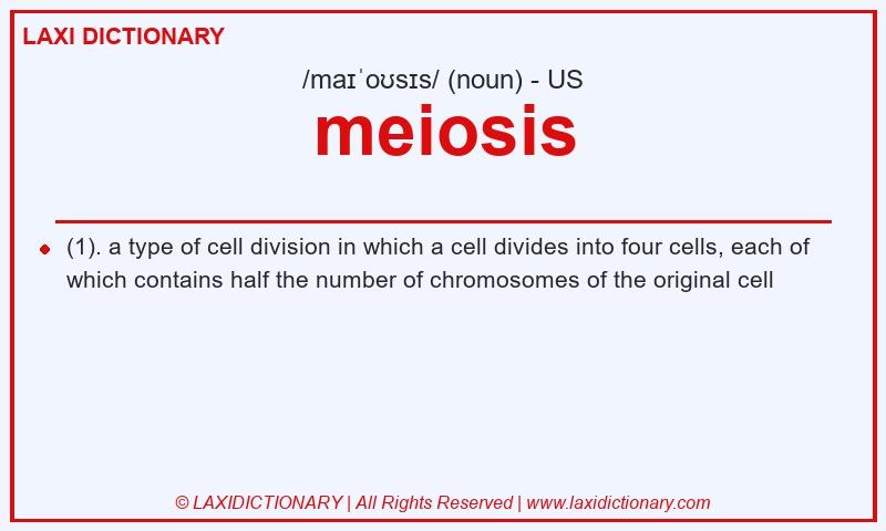 Definition meiosis in American English